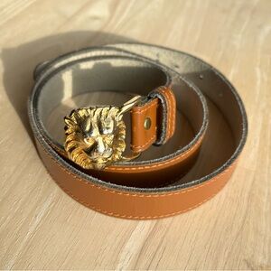 Leather Lion Rare Vintage Anne Klein Waist Belt Size M